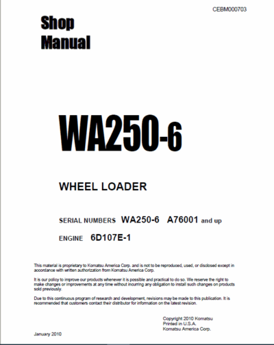 Fiat Kobelco W50 W70 Wheel Loader Repair Manual - Image 4