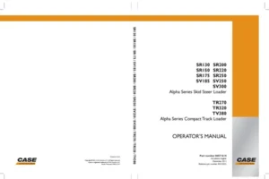 Case Alpha Series Skid Steer Loader Operation Manual