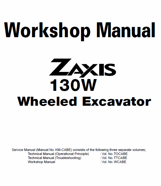 hitachi zaxis 130w service repair manual