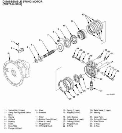 Hitachi Zaxis 200-3 Hydraulic Service Repair Manual