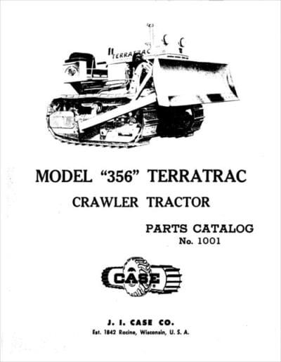 Case 356 Terratrac Parts Catalog for Crawler Tractor Manual