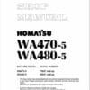 Komatsu WA470-5H Wheel Loader Workshop Service Repair Manual