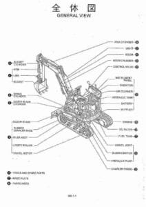 Kobelco Sk09sr Hydraulic Excavator & Engine Parts Manual