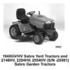John Deere 1948GV-HV, 2148HV, 2354HV, 2554HV Sabre Tractors Service Repair Manual