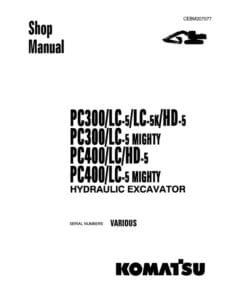 KOMATSU PC300-5, PC300LC-5, Excavator Service Manual