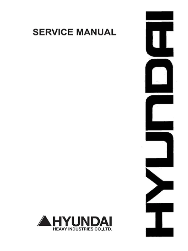 Hyundai Robex 55W-7A R55W-7A Wheel Excavator Workshop Repair Manual