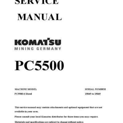 Komatsu PC5500-D 15045-15065 Service Manual