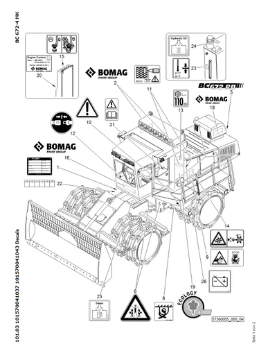 Bomag Sanitary Compactor BC 672 RB Service Manual