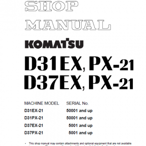 Komatsu D31EX PX-21 Operation & Maintenance Manual