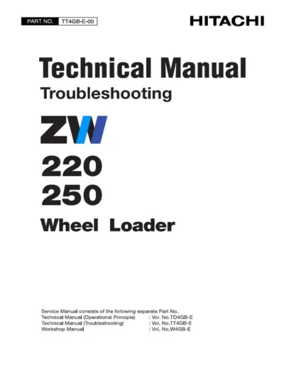 Hitachi ZW220 Wheel Loader Repair Manual