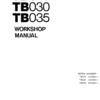 TAKEUCHI Excavator Tb025 Workshop Parts Manual