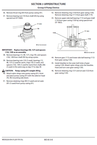 Hitachi Zaxis Zx350lch-3 Zx350k-3 Zx350lck-3 Excavator Parts Manual