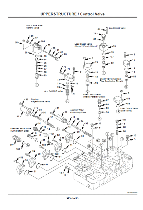 Hitachi Zaxis Zx350lch-3 Zx350k-3 Zx350lck-3 Excavator Parts Manual