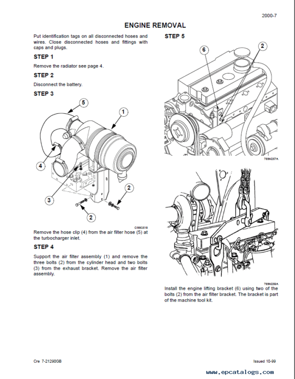 CASE 750 965 Backhoe Loader Service Manual