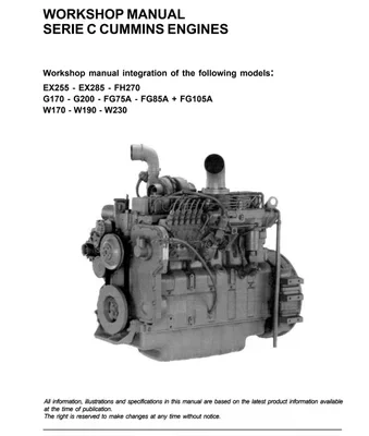 Cummins Engines EX255 EX285 FH270 Service Repair Manual