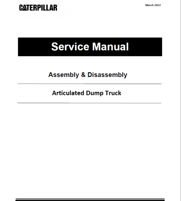Caterpillar Cat D25D D30D ARTICULATED Service Manual