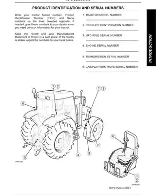McCormick CX95 CX105 Tractor Operator Manual
