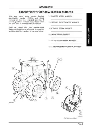 McCormick CX95 CX105 Tractor Operator Manual