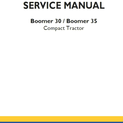 New Holland 30 35 Boomer Tractor Service Manual