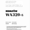 Komatsu Wa320-5H Wheel Loader Operating Manual
