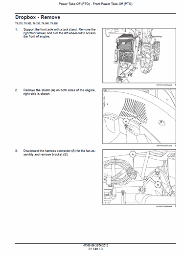 New Holland T8.360 T8.390 T8.420 Repair Manual