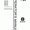 New Holland 7514 Series 8670 8770 8870 8970 Tractors Operator Manual