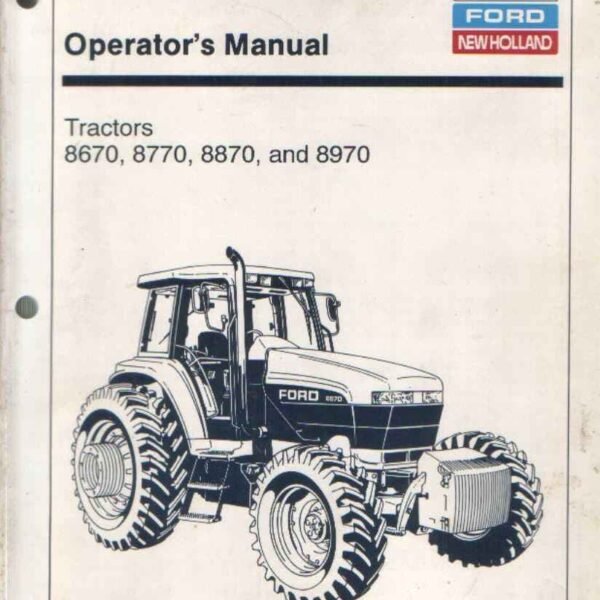 New Holland 7514 Series 8670 8770 8870 8970 Tractors Operator Manual