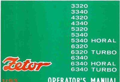 Zetor 5340 6320 6340 Tractor Operator Manual