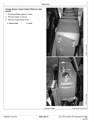 John Deere 27c Zts 35c Zts Mini Excavator Service Repair Manual