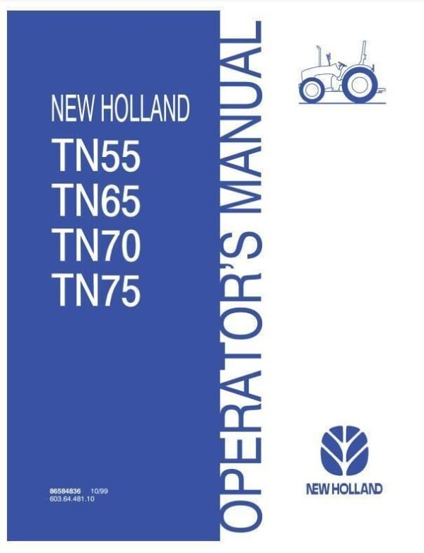 New Holland Tn55 Tn65 Tn70 Tn75 Tractor Operators Pdf Manual