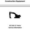 Volvo-EC150-LC-Excavator-Repair-Service-Manual_1 Volvo EC150 EC150 LC Excavator Catalog Manual