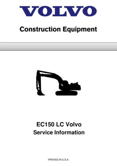 Volvo EC150 EC150 LC Excavator Catalog Manual