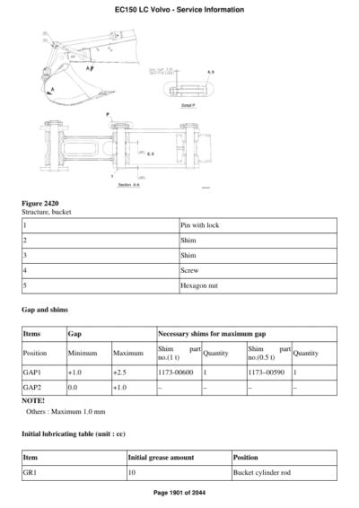 Volvo EC150 EC150 LC Excavator Catalog Manual - Image 3