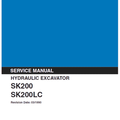 Kobelco SK200lc MARK III Excavator Service Repair Manual