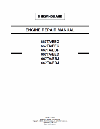 Case New Holland 667TA-EEG EED 667TA Engine Manual - Image 2