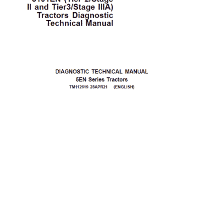 John Deere 5083EN, 5093EN, 5101EN Tractors Repair Service Manual