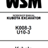 Kubota K008-3 U10-3 Excavator Operators Manual