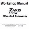 Hitachi Zaxis Zx 130W Wheeled Excavator Service Manual