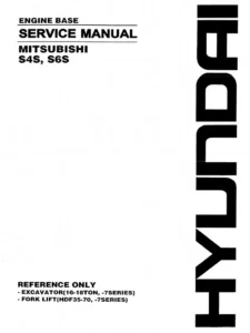 Mitsubishi S4S, S6S Engines Workshop Service