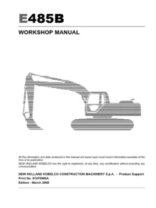 New Holland E485b Crawler Excavator Service