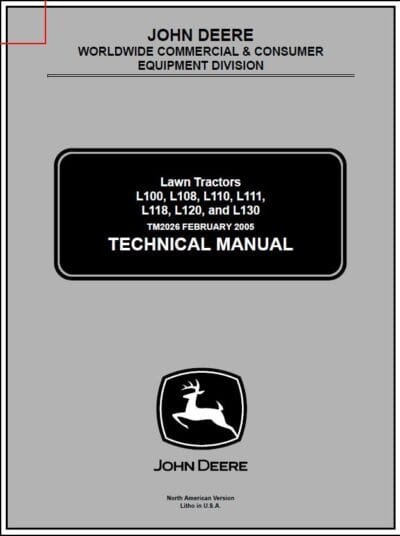 JOHN DEERE L100 L108 L110 SERVICE REPAIR Manual