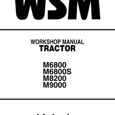 Kubota M9000 Tractor Full Service Repair Manual