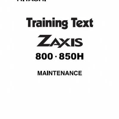 Hitachi ZAXIS 800 ZAXIS 850H Excavator Parts Catalog Manual
