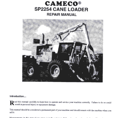 Cameco 2254 Loader Repair Service Manual