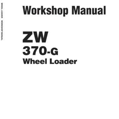 Hitachi ZW370, ZW370-G Wheel Loader Service Repair Manual