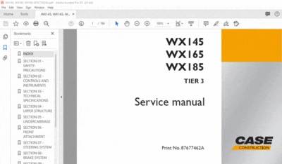 Case WX145 WX165 WX185 Tier 3 Service Manual - Image 3