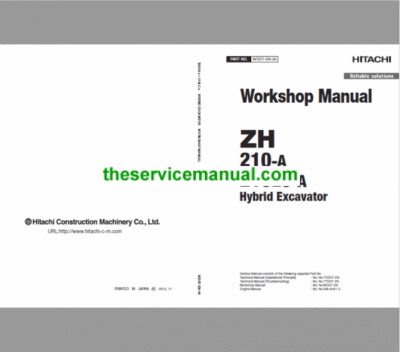 Hitachi ZH210-A and ZH210LC-A Excavator Service Repair Manual