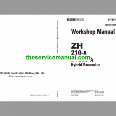 Cart Hitachi ZH210-A and ZH210LC-A Excavator Service Repair Manual