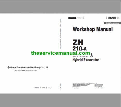 Hitachi ZH210-A and ZH210LC-A Excavator Service Repair Manual