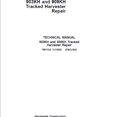 John Deere 903KH, 909KH Tracked Harvester Repair Service Manual